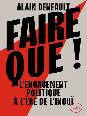 cover image of Faire que!